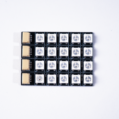 BotGlow high-output 5×5 mm drone LED light module mounted on drone frame.