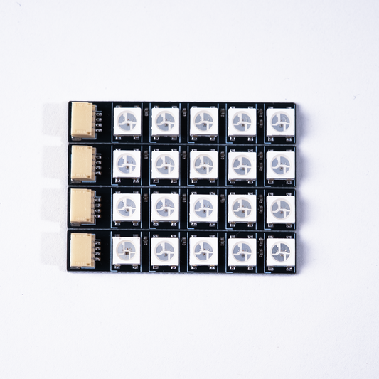 BotGlow high-output 5×5 mm drone LED light module mounted on drone frame.