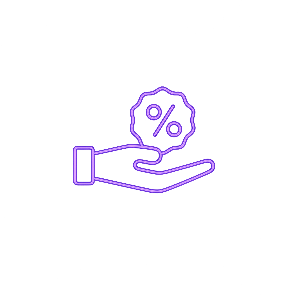 discount badge representing affordable, reliable drone parts like Flight Controllers, ESCs, ELRS, and GPS used in BotLab Dynamics' fleet