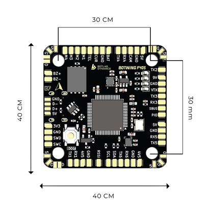 BotStack BotWing F405 FC Solderless Design and BotDrive AM32 ESC 55 Amps